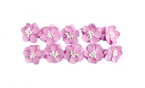 Бумажные цветы вишни нежно-розовые для скрапбукинга, флористики, топиария, купить