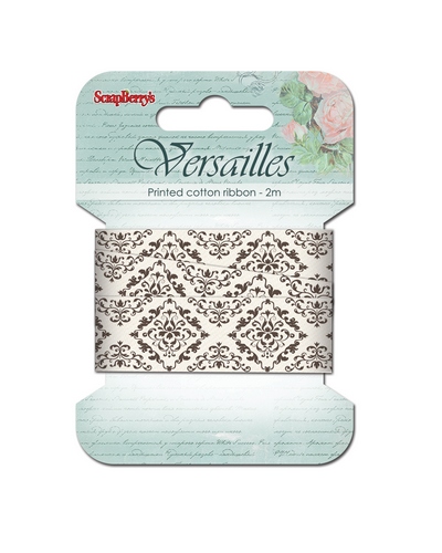 Декоративная лента с рисунком для скрапбукинга "Версаль", тканевые ленты, купить