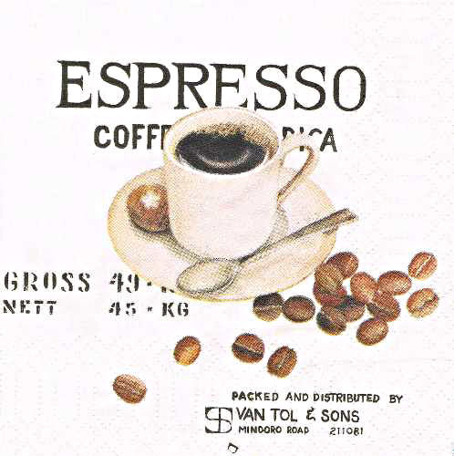 салфетка бумажная для декупажа Кофе эспрессо
