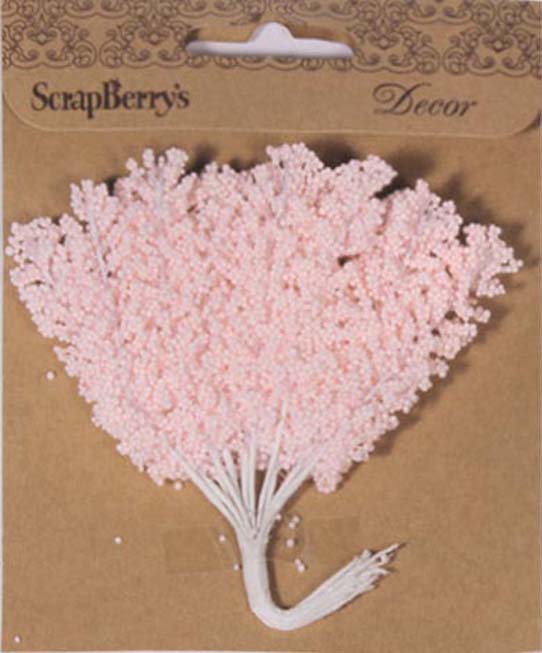 Искусственные цветы для декора скрапбукинга Розовые, ScrapBerry's
