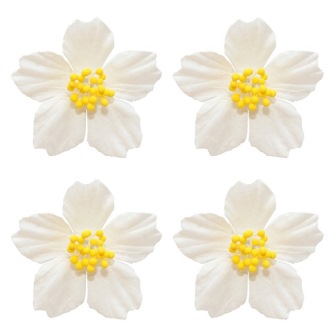 Бумажные цветы плюмерия белая для скрапбукинга и декора, купить
