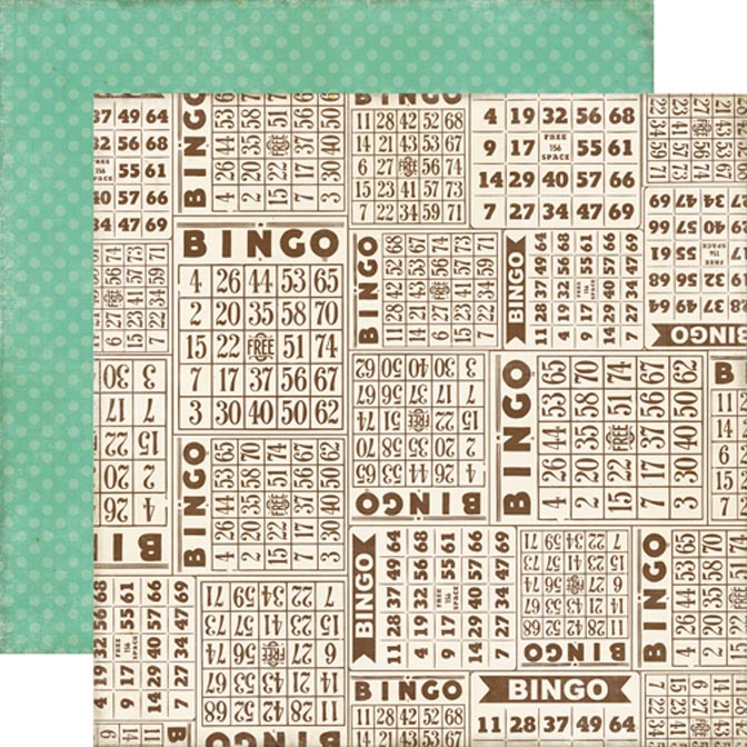 Бумага двухсторонняя для скрапбукинга Bingo, Echo Park Paper 