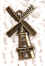 Подвески декоративные для скрапбукинга Ветряная мельница, античная бронза