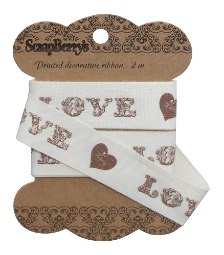 Декоративная хлопковая лента с рисунком для скрапбукинга "Love", тканевые ленты, купить