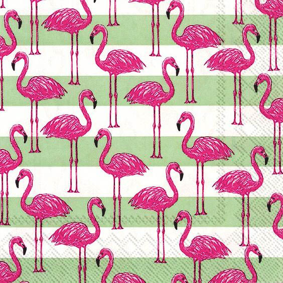 Салфетка для декупажа Розовый фламинго