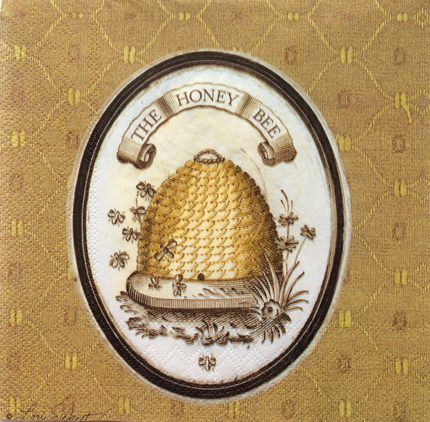 Салфетка для декупажа Мед и пчелы