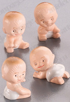 Декоративные фигурки младенцев, Детки,для миниатюрных композиций кукольных миниатюр, клеевое крепление - магазин АртДекупаж