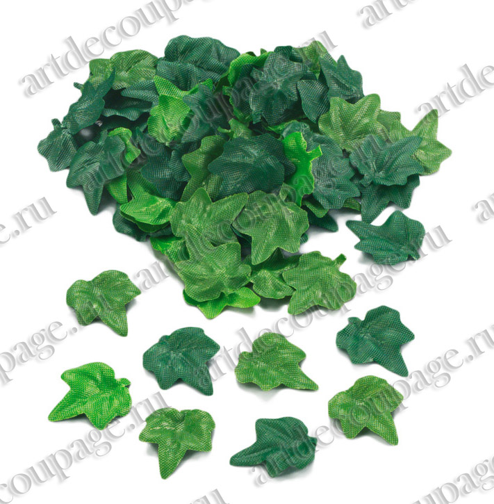 Искусственные миниатюрные листочки, зеленые листья хмеля, плюща, купить - магазин АртДекупаж