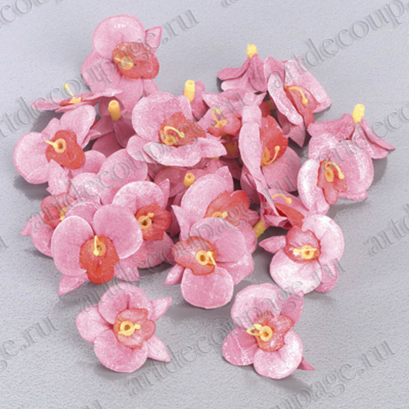 Искусственные миниатюрные цветы, орхидеи, для фористики и топиарии, купить - магазин АртДекупаж