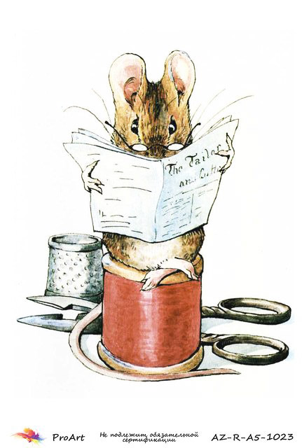 рисовая бумага для декупажа Мышь с газетой, декупажные рисовые карты 