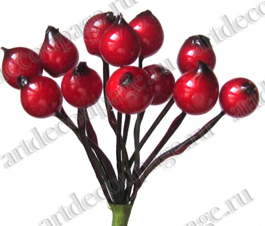 Букет красных ягод, декоративные украшения для скрапбукинга и декура, цветы для топиария 