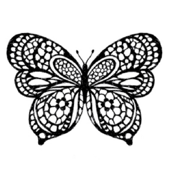 Штамп бабочка, силионовые штампы для скрапбукинга