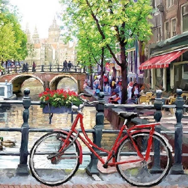 салфетки для декупажа Амстердамский канал, купить