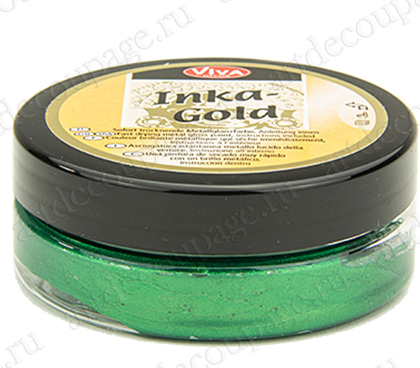 Краска паста Viva Inka Gold 921 металлик темно зеленый