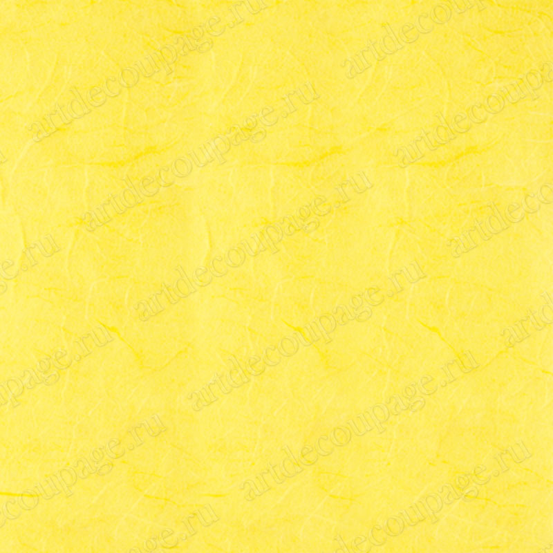 однотонная рисовая бумага для декупажа ярко желтая без рисунка