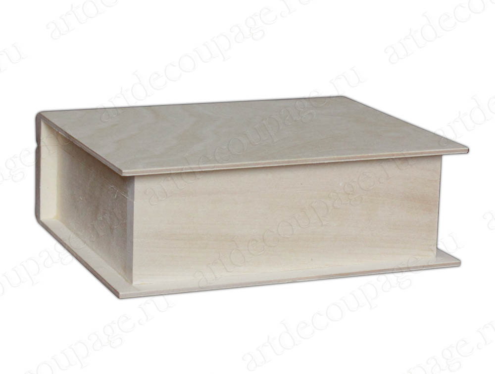 Книга-шкатулка деревянная 20*18,5*6 см