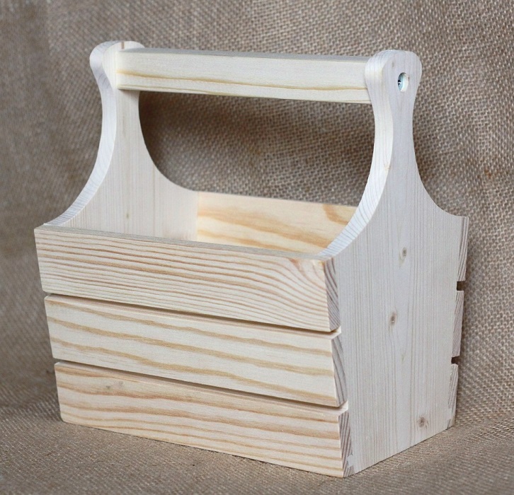 Заготовка для декупажа деревянная коробка для кухни из сосны