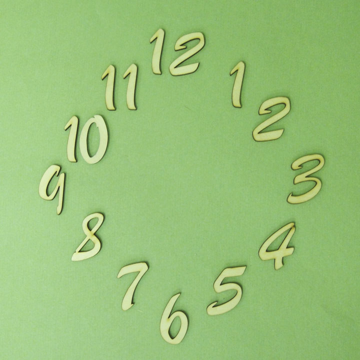 Цифры для часов деревянные арабские, заготовки для часов