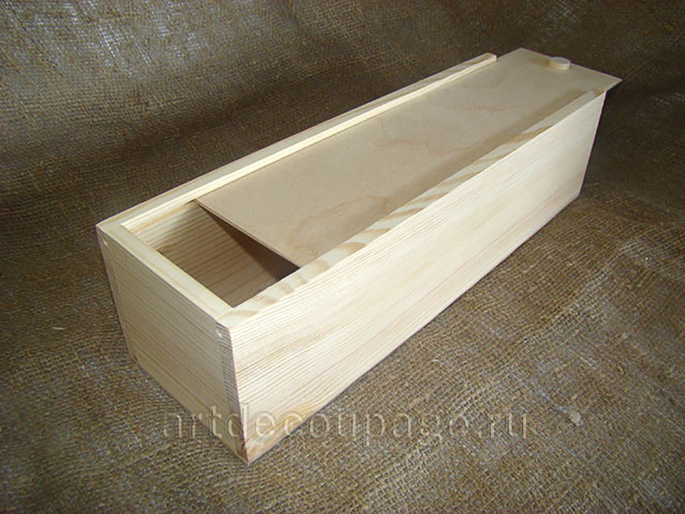 Заготовка деревянная коробка для вина