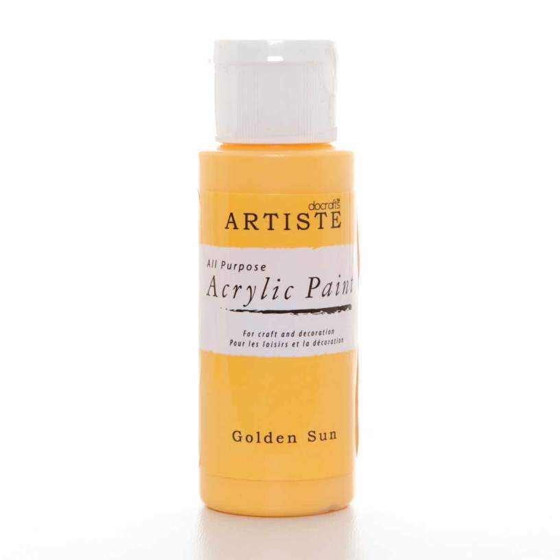Краска акриловая художественная Солнечный желтый, краски для декупажа Artiste Ирис