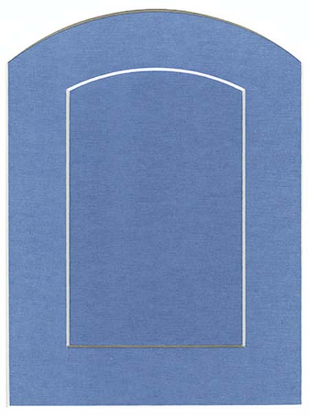 Декоративные рамки паспарту арка, синий картон - АртДекупаж