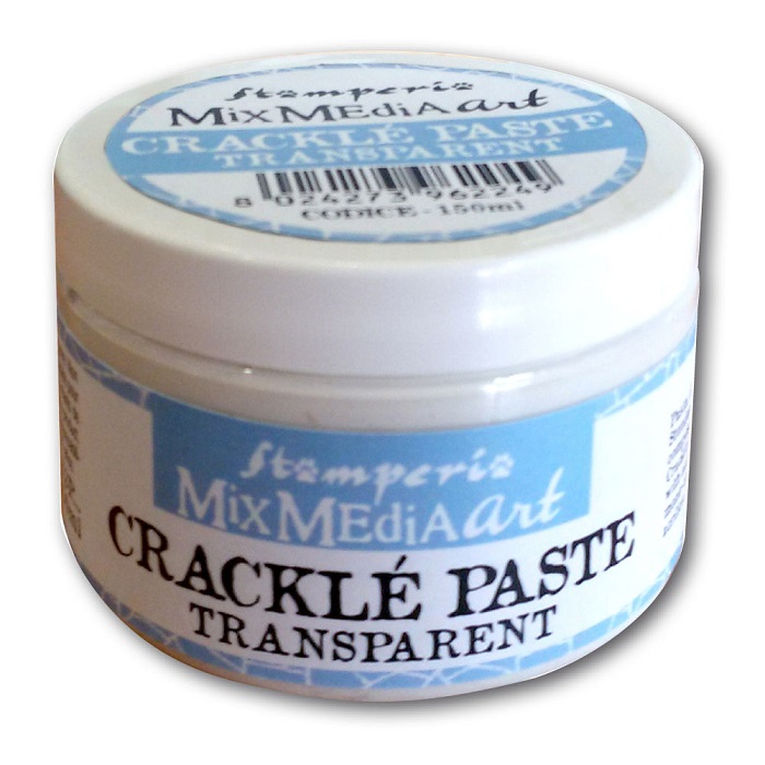 Паста прозрачная для создания трещин моно-компонент Crackle Paste Mix Media Stamperia