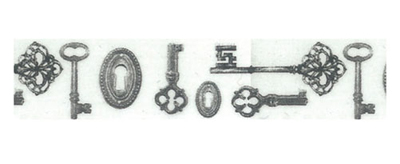 Декоративный скотч с рисунком "Ключи и замки" для скрапбукинга