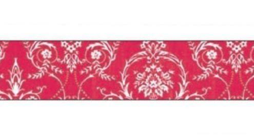 Бумажный скотч с принтом для скрарбукинга, декоративная клейкая лента с рисунком Орнамент на красном