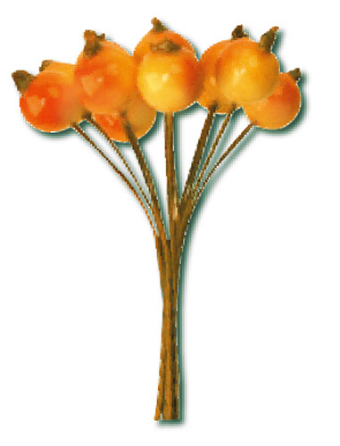 Декоративные ягоды оранжево-желтые для скрапбукинга и топиария, купить - магазин АртДекупаж