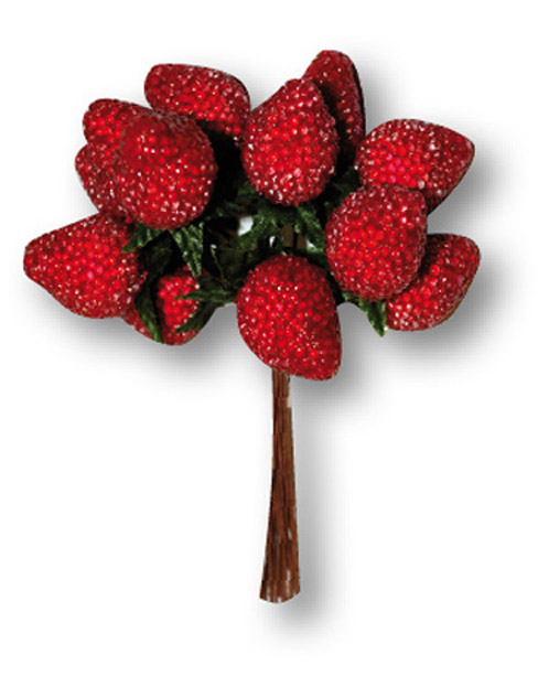 Декоративные ягоды земляники для скрапбукинга и топиария, купить - магазин АртДекупаж