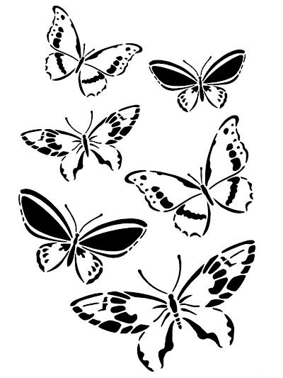 Трафареты пластиковые для рисования Бабочки, Viva Decor, купить