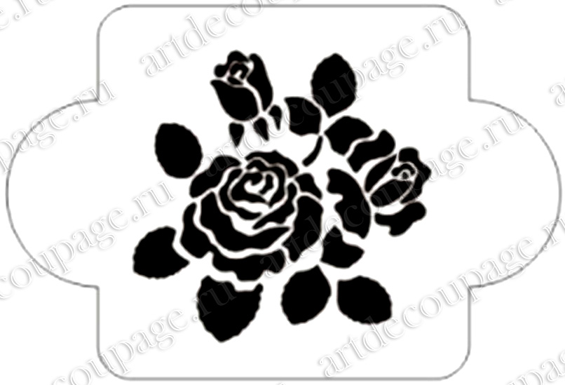 Трафарет  для росписи, Роза, цветы, Event Design, купить