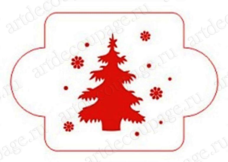 Новогодние трафареты для росписи "Рождественская елка", Event Design