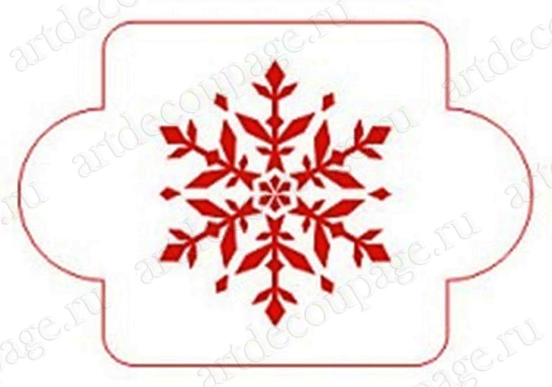 Новогодние трафареты для росписи "Снежинка 3", Event Design