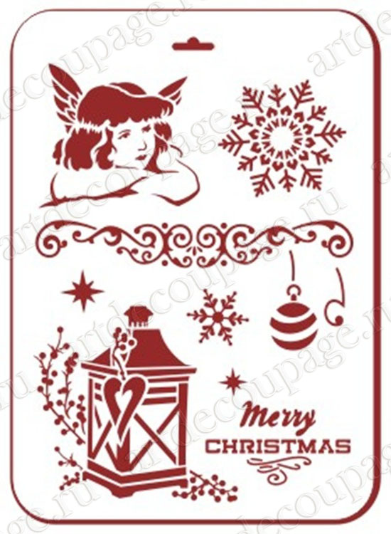 Трафареты для декора и декупажа новогодние Свет Рождества, Event Design, купить