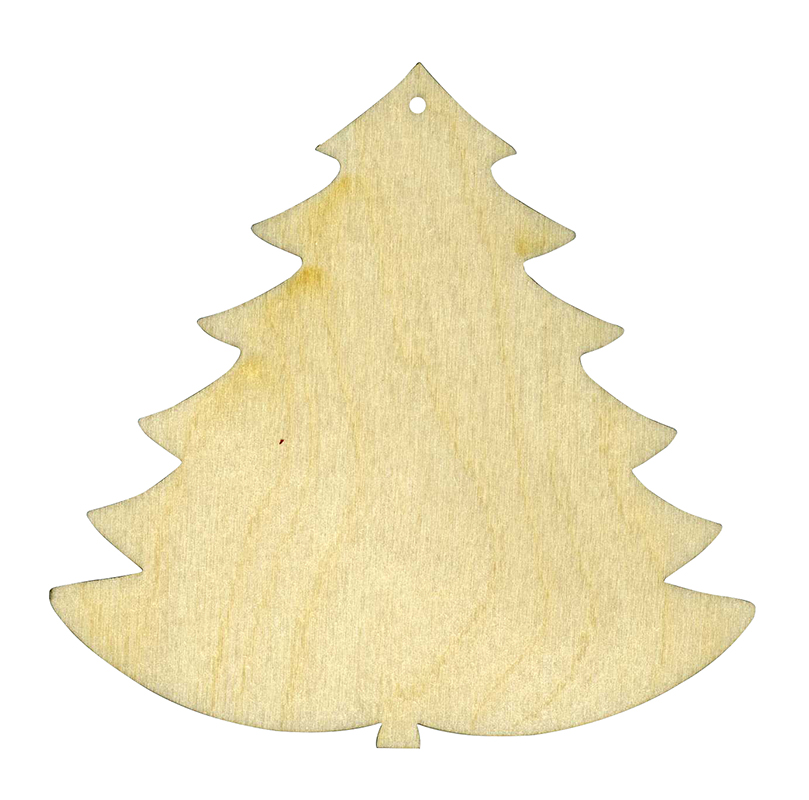 Новогодняя плоская деревянная фигурка Елочка для декора